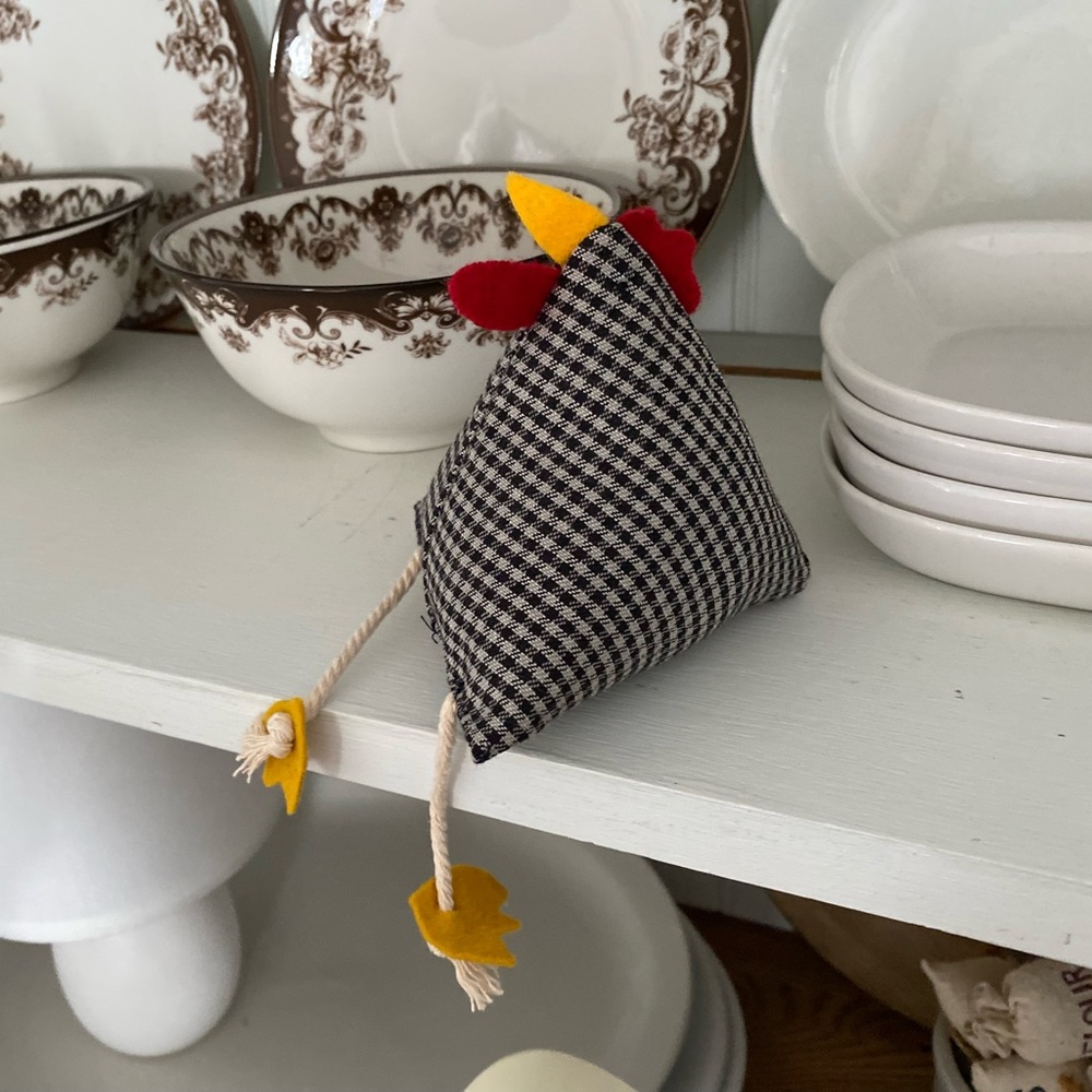 Handcrafted fabric chicken